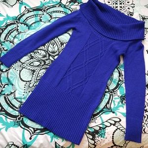 NWOT Royal Blue Off-Shoulder Sweater Dress